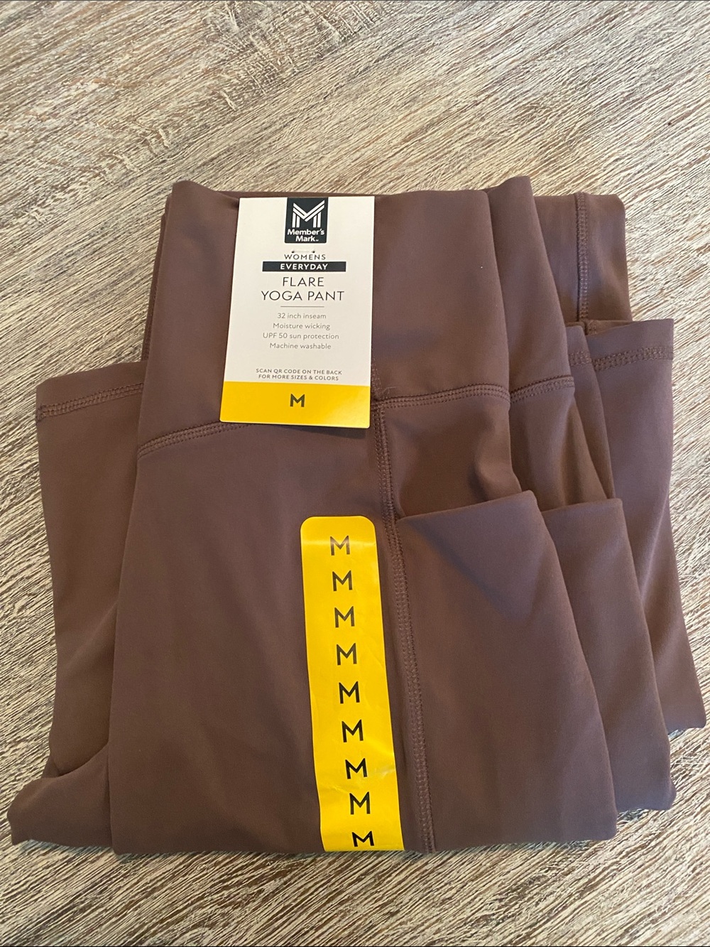 Members Mark Women's Everyday Flare Yoga Pant - Brown M